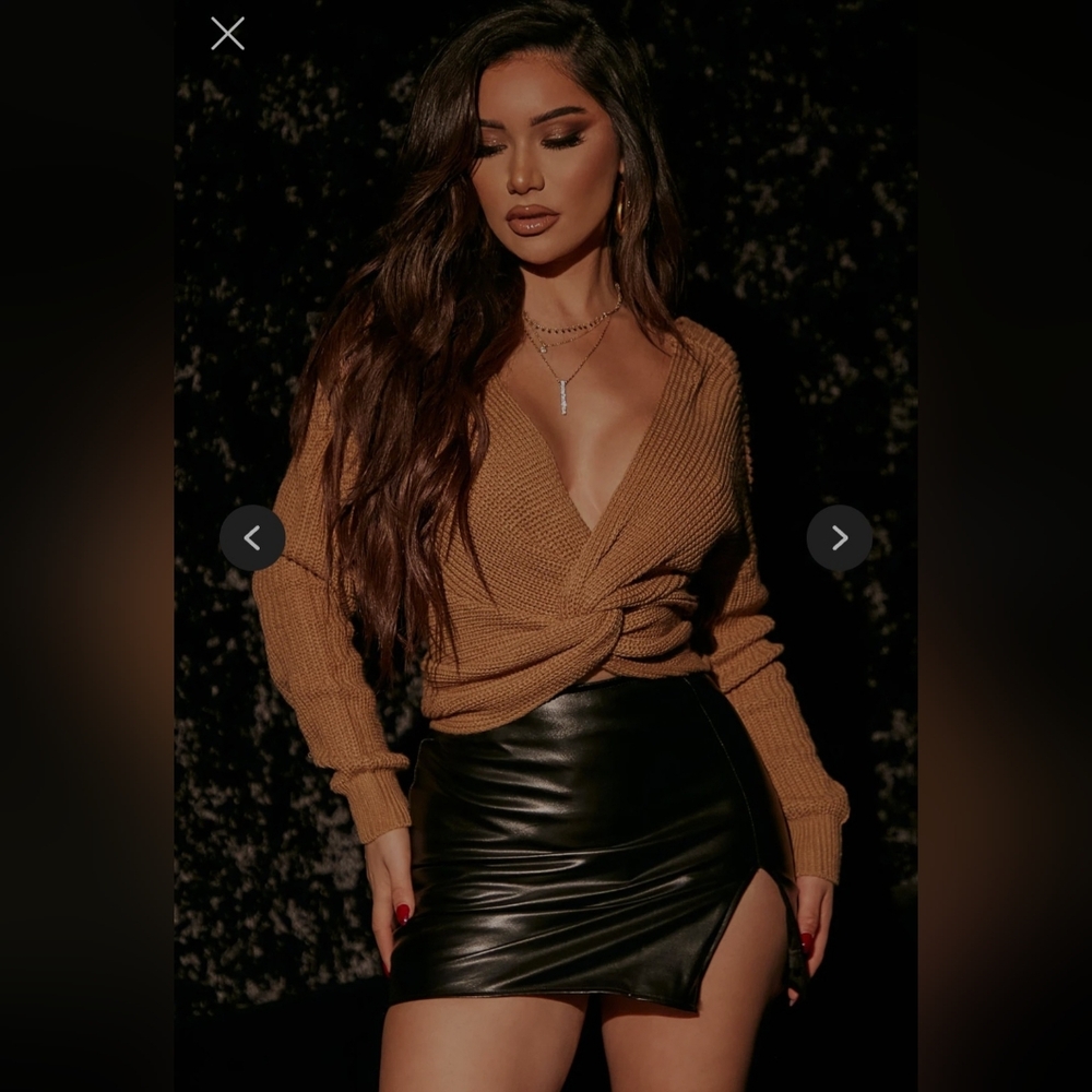 Fashion Nova Sleek Black Mini Skirt - Picture 5 of 9